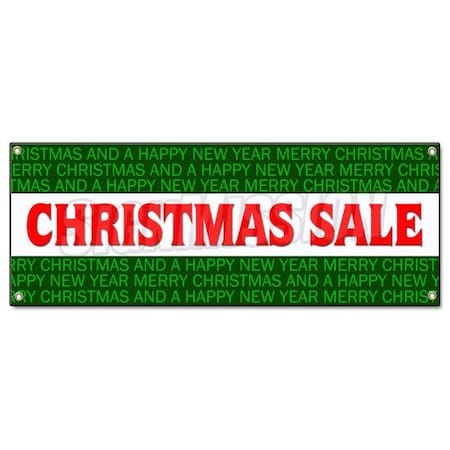 Signmission CHRISTMAS SALE BANNER SIGN christmas season tree decorate discount holidays B-Christmas Sale